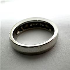 14K 585 White Gold 6.8G 0.26ctw Diamond Cluster Ring Size: 3.5!